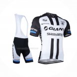 2014 Maillot Cyclisme Giant Shimano Noir Blanc Manches Courtes Et Cuissard