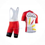 2020 Maillot Cyclisme Cofidis Rouge Blanc Manches Courtes Et Cuissard