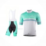 2021 Maillot Cyclisme Bianchi Blanc Vert Manches Courtes Et Cuissard(2)