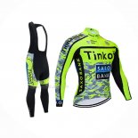 2021 Maillot Cyclisme Tinkoff Jaune Manches Longues Et Cuissard