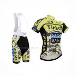 2015 Maillot Cyclisme Tinkoff Saxo Bank Noir Jaune Manches Courtes Et Cuissard