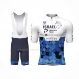 2022 Maillot Cyclisme Israel Cycling Academy Bleu Blanc Manches Courtes Et Cuissard