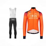 2023 Maillot Cyclisme INEOS Grenadiers Orange Manches Longues Et Cuissard