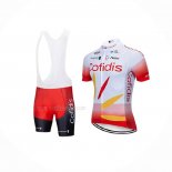 2021 Maillot Cyclisme Cofidis Blanc Rouge Manches Courtes Et Cuissard