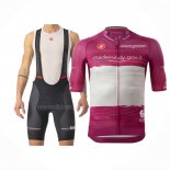 2023 Maillot Cyclisme Giro D'italie Violet Blanc Manches Courtes Et Cuissard