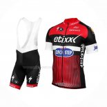 2016 Maillot Cyclisme Etixx Quick Step Rouge Noir Manches Courtes Et Cuissard
