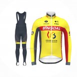 2020 Maillot Cyclisme Wallonie Bruxelles Jaune Rouge Manches Longues Et Cuissard