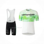 2021 Maillot Cyclisme Cannondale Blanc Vert Manches Courtes Et Cuissard