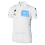 2017 Maillot Cyclisme Tour De France Blanc Manches Courtes