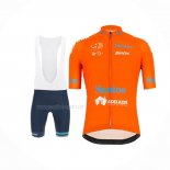 2019 Maillot Cyclisme Tour Down Under Ochre Orange Manches Courtes Et Cuissard
