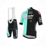 2019 Maillot Cyclisme Bianchi Countervail Noir Vert Manches Courtes Et Cuissard