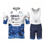 2022 Maillot Cyclisme Israel Cycling Academy Bleu Blanc Manches Courtes Et Cuissard(1)