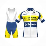 2022 Maillot Cyclisme Sport Vlaanderen-baloise Bleu Jaune Manches Courtes Et Cuissard