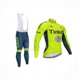 2020 Maillot Cyclisme Tinkoff Jaune Manches Longues Et Cuissard