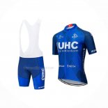 2020 Maillot Cyclisme UHC Fonce Bleu Manches Courtes Et Cuissard