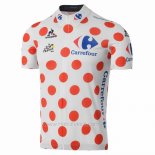 2016 Maillot Cyclisme Tour De France Blanc Rouge Manches Courtes