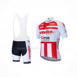 2019 Maillot Cyclisme Corendon Circus Rouge Blanc Manches Courtes Et Cuissard