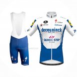 2020 Maillot Cyclisme Deceuninck Quick Step Blanc Bleu Manches Courtes Et Cuissard