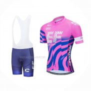 2020 Maillot Cyclisme EF Education First-drapac Rose Bleu Manches Courtes Et Cuissard