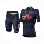 2020 Maillot Cyclisme Femme INEOS Grenadiers Rouge Profond Bleu Manches Courtes Et Cuissard