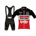 2020 Maillot Cyclisme Lotto Soudal Noir Blanc Rouge Manches Courtes Et Cuissard