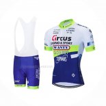 2021 Maillot Cyclisme Wanty-gobert Cycling Team Bleu Blanc Jaune Manches Courtes Et Cuissard