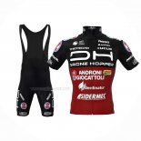 2022 Maillot Cyclisme Androni Giocattoli Noir Rouge Manches Courtes Et Cuissard