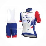 2022 Maillot Cyclisme Groupama-FDJ Blanc Manches Courtes Et Cuissard