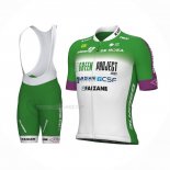 2023 Maillot Cyclisme Bardiani Csf Faizane Vert Blanc Manches Courtes Et Cuissard