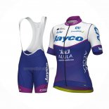 2023 Maillot Cyclisme Femme Jayco Alula Violet Blanc Manches Courtes Et Cuissard