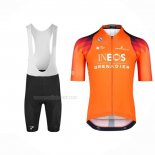 2023 Maillot Cyclisme INEOS Grenadiers Orange Manches Courtes Et Cuissard