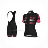 2021 Maillot Cyclisme Femme ALE Noir Fuchsia Manches Courtes Et Cuissard