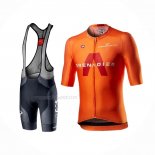 2021 Maillot Cyclisme INEOS Grenadiers Orange Manches Courtes Et Cuissard