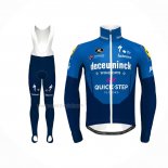2021 Maillot Cyclisme Deceuninck Quick Step Bleu Manches Longues Et Cuissard