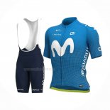 2020 Maillot Cyclisme Movistar Blanc Bleu Manches Courtes Et Cuissard