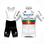 2021 Maillot Cyclisme Deceuninck Quick Step Blanc Manches Courtes Et Cuissard