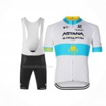 2023 Maillot Cyclisme Astana Blanc Manches Courtes Et Cuissard