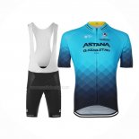 2023 Maillot Cyclisme Astana Bleu Noir Manches Courtes Et Cuissard