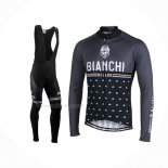 2021 Maillot Cyclisme Bianchi Milano Nalles Noir Manches Longues Et Cuissard