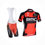 2014 Maillot Cyclisme BMC Rouge Noir Manches Courtes Et Cuissard