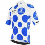 2020 Maillot Cyclisme Vuelta Espana Bleu Blanc Manches Courtes