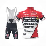 2021 Maillot Cyclisme Androni Giocattoli Rouge Manches Courtes Et Cuissard