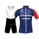 2023 Maillot Cyclisme Trek Bleu Rouge Manches Courtes Et Cuissard