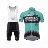 2017 Maillot Cyclisme Bianchi Countervail Vert Manches Courtes Et Cuissard