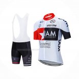 2020 Maillot Cyclisme IAM Blanc Rouge Noir Manches Courtes Et Cuissard
