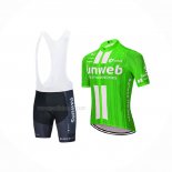 2020 Maillot Cyclisme Sunweb Vert Blanc Manches Courtes Et Cuissard