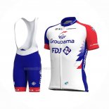 2021 Maillot Cyclisme Groupama-FDJ Rouge Bleu Manches Courtes Et Cuissard