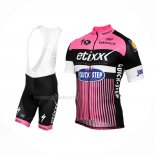 2016 Maillot Cyclisme Etixx Quick Step Rose Noir Manches Courtes Et Cuissard