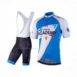 2018 Maillot Cyclisme Israel Cycling Academy Blanc Bleu Manches Courtes Et Cuissard