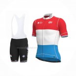 2022 Maillot Cyclisme Groupama-FDJ Rouge Luxembourg Champion Manches Courtes Et Cuissard